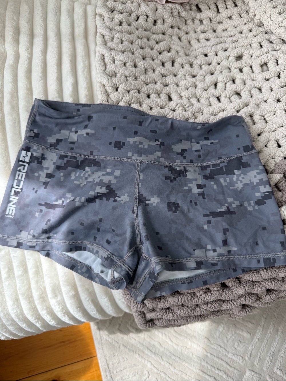 Redline Women’s Gray Digital Camo Bike Shorts